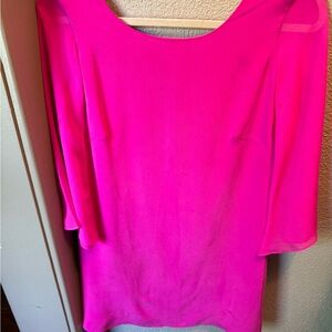 Vibrant Pink Long Sleeve Dress